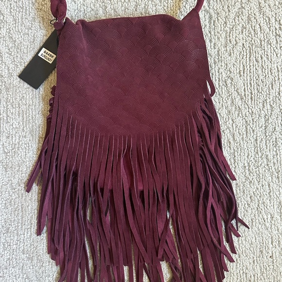Burgundy faux shade , long strap , brand new - Picture 3 of 8